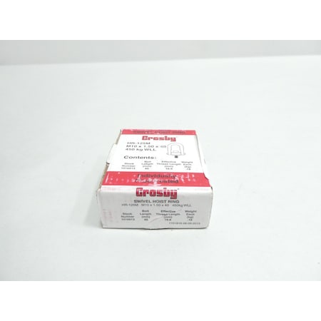 Crosby SWIVEL HOIST RING M10 X 1.50 X 40 450KG HOIST CHAIN HOOK HR-125M